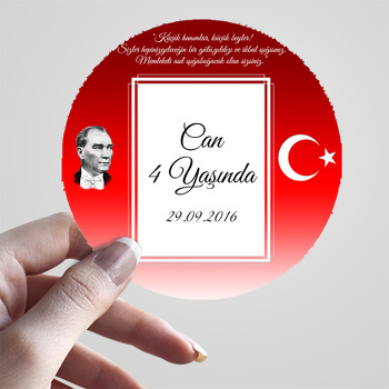 Atatürk ve Bayrak Temalı Sticker