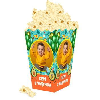 Avokado Temalı Popcorn Kutusu