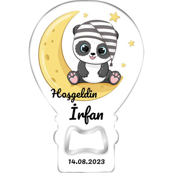 Ayda Kukuletalı Panda Temalı Balon Magnet Açacak