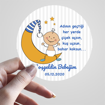 Aydede ile Erkek Bebek Temalı Sticker