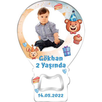 Ayıcık ile Tavşan Parti Temalı Balon Magnet Açacak