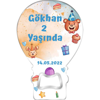 Ayıcık ile Tavşan Parti Temalı Balon Magnet Açacak