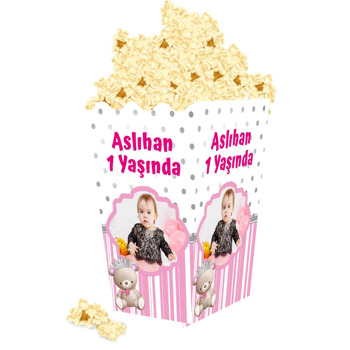 Ayıcık Kız Temalı Popcorn Kutusu