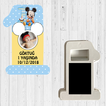 Baby Mickey Temalı Doğum Günü Magnet Açacak