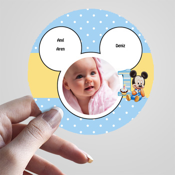 Baby Mickey  Temalı Resimli Sticker