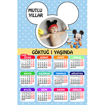 Baby Mickey Temalı Takvim Magnet