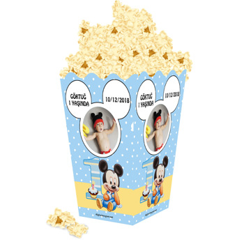 Baby Mickey Temalı Temalı Popcorn Kutusu