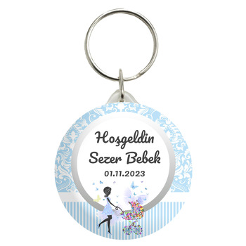 Baby Shower Erkek Bebek Temalı Anahtarlık