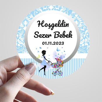 Baby Shower Erkek Bebek Temalı Sticker