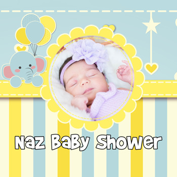 Baby Shower Fil Temalı Doğum Günü   Kare Parti Afiş