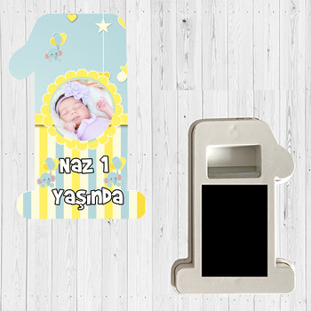 Baby Shower Fil Temalı Doğum Günü Magnet Açacak