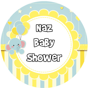 Baby Shower Fil Temalı Sticker