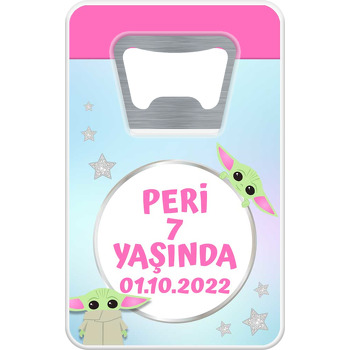 Baby Yoda Temalı Dikdörtgen Magnet Açacak