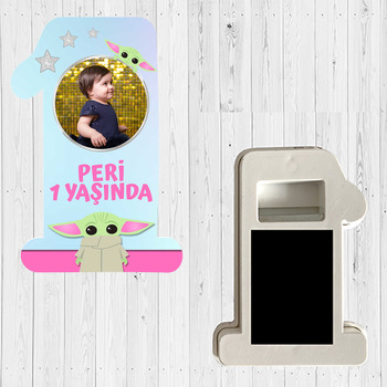 Baby Yoda Temalı Doğum Günü Magnet Açacak