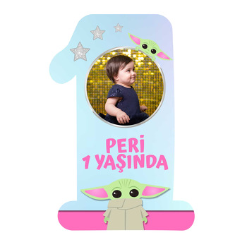 Baby Yoda Temalı Doğum Günü Magnet