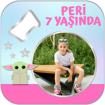 Baby Yoda Temalı Kare Magnet Açacak