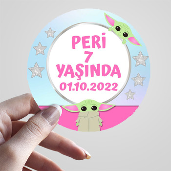 Baby Yoda Temalı Sticker