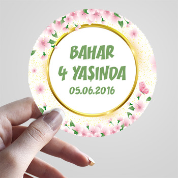 Bahar Temalı Parti Sticker