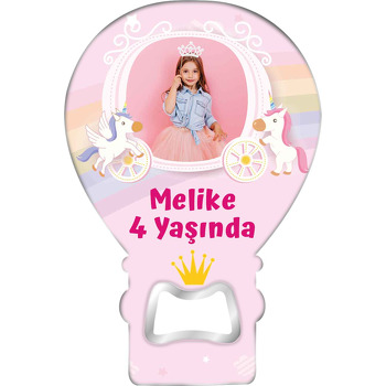 Balkabağı Araba ile Unicornlar Temalı Balon Magnet Açacak