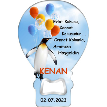 Balonlarla Uçan Penguen Temalı Balon Magnet Açacak