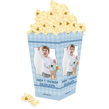 Balonlu Ayıcık Temalı Popcorn Kutusu