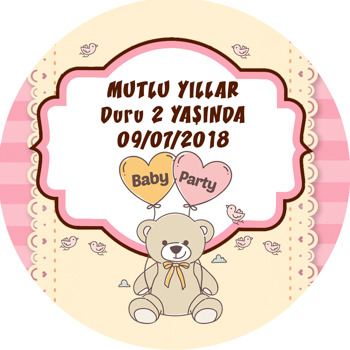 Balonlu Ayıcık Temalı Sticker