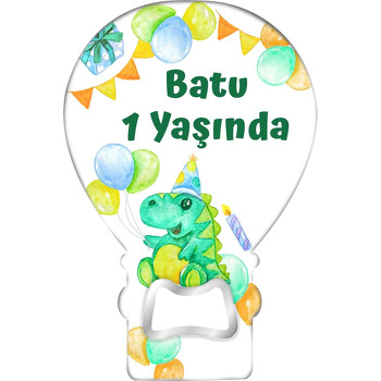 Balonlu Bebek Dinazor Temalı Balon Magnet Açacak