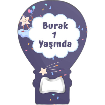 Balonlu Yıldız ile Bulut Çerçeve Temalı Balon Magnet Açacak