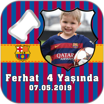 Barcelona Temalı Kare Magnet Açacak