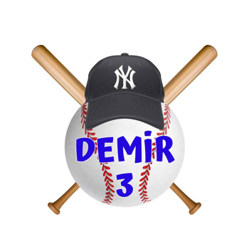 Baseball Topu ile Şapkası Temalı Sticker