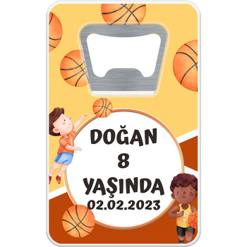 Basketbolcu Temalı Dikdörtgen Magnet Açacak