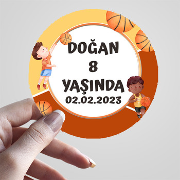 Basketbolcu Temalı Sticker