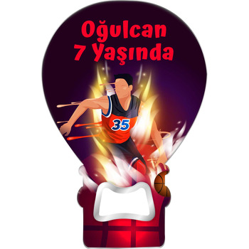 Basketçi ile Hız Çemberi Temalı Balon Magnet Açacak