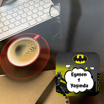 Batman ile Gotham Şehri Temalı Bardak Altlığı