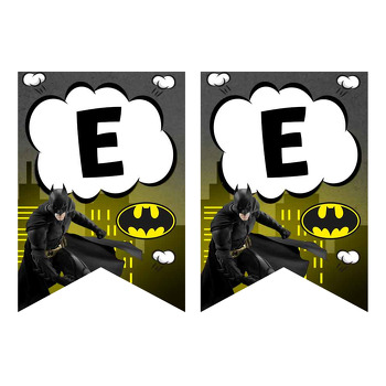 Batman ile Gotham Şehri Temalı Flama Banner