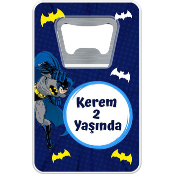 Batman Lacivert Fon Temalı Dikdörtgen Magnet Açacak