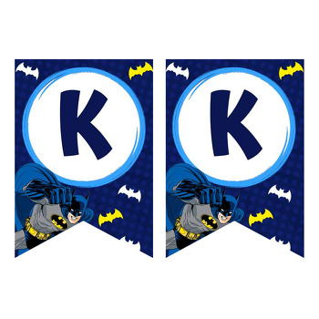 Batman Lacivert Fon Temalı Flama Banner