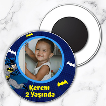 Batman Temalı Daire Plastik Magnet