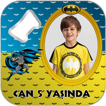 Batman Temalı Kare Magnet Açacak