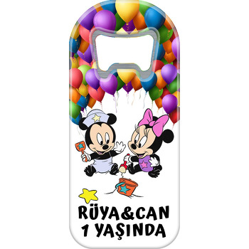 Bebek Minnie ve Mickey ile Balonlar Temalı Uzun Magnet Açacak