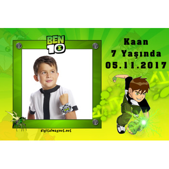 Ben 10 Temalı Doğum Günü Magnet