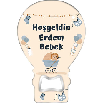 Beşik ile Aslan Bebek Temalı Balon Magnet Açacak