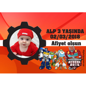 Transformers Rescue Bots Temalı Doğum Günü Amerikan Servis