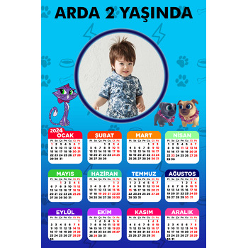 Bingo ve Rolinin Maceraları Temalı Takvim Magnet