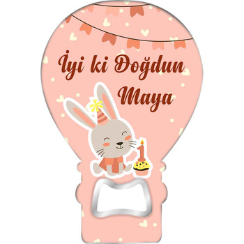 Bir Yaş Pastası ile Tavşan Temalı Balon Magnet Açacak