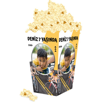 Bisikletçi Temalı Popcorn Kutusu