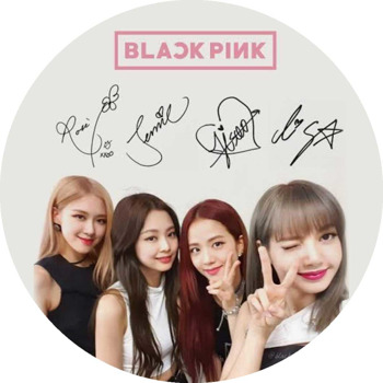 Blackpink İmza Temalı Akrilik Daire Magnet