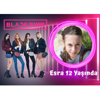 Blackpink Neon Çerçeve Temalı Doğum Günü Amerikan Servis