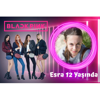 Blackpink Neon Çerçeve Temalı Doğum Günü Magnet