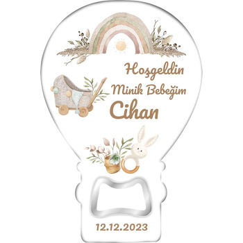 Bohem Hoşgeldin Bebek Temalı Balon Magnet Açacak